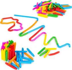 senzorické pop tubusy pre deti – antistresové spojovacie trubičky, 60 ks