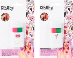 Kriedy na vlasy Snails flamingo – zelená a ružová, 2 ks