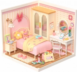 Rolife DIY domček – spálňa s LED osvetlením, 105 dielikov