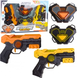 Laser tag sada pre deti – 2 pištole a 2 terče na infračervené lúče so svetlami a zvukmi