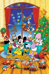 Puzzle Disney Mickey Mouse a priatelia Vianoce 600 dielikov