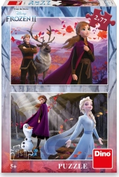 Puzzle 2v1 Ľadové kráľovstvo II - 2 x 77 dielikov