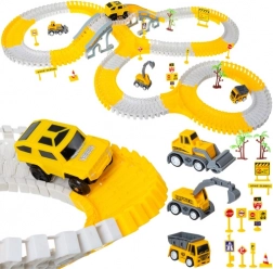 súprava stavebnicovej závodnej dráhy s autami 255 dielov, stavebná tematika