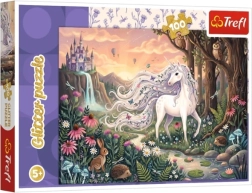 Detské puzzle Glitter Tęczowy blask jednorožec 100 dielikov - 1 kus