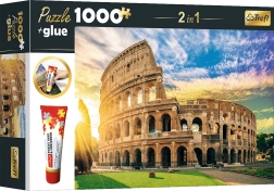 Sada puzzle 2v1 Amfiteáter FLÁVIOV, Rím – 1000 dielikov s lepidlom