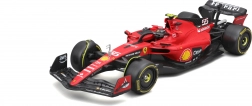 bburago ferrari sf23 1:24 carlos sainz – zberateľský model v ochrannom boxe