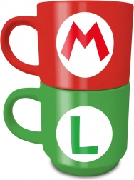 Súprava keramických hrnčekov Super Mario Mario a Luigi