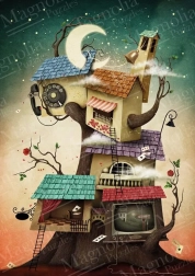 Puzzle dom na strome 1000 dielikov MAGNOLIA