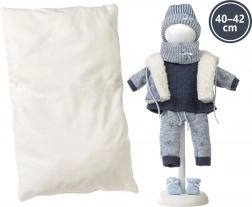 Llorens oblečenie pre bábiku New Born 40–42 cm, 6‑dielna sada s obojstranným vankúšom