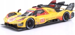 bburago ferrari 499p lmh 1:24 žltý nr. 83 – 24h le mans 2024