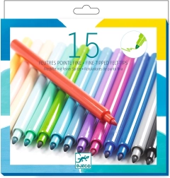 Djeco fixky s tenkým hrotom, 15 ks