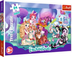 Trefl puzzle maxi ENCHANTIMALS – veselý svet, 24 dielikov