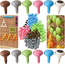 Masterkidz farebné kolíky Jumbo pre STEM tabuľu 128 ks - 6 farieb