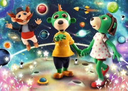 Trblietavé puzzle Treflíci: Medzi hviezdami