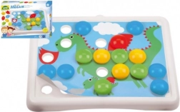 mozaiková hra klobúčiky pre najmenších 3,2 cm, 36 ks a 7 predlôh