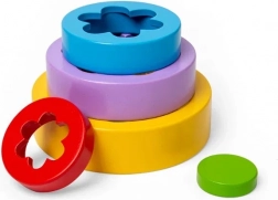 Bigjigs Toys kvetinová skladacia veža z FSC dreva