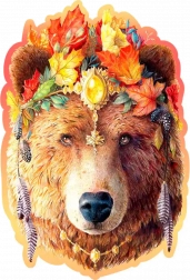 Drevené puzzle Štýlový Medveď od Wooden City