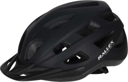 Cyklistická prilba Rallex so šiltom, čierna, M 54–58 cm