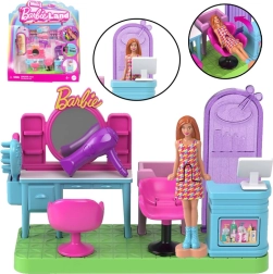 Barbie Mini BarbieLand - Kadernícky salón s pohyblivou mini bábikou Barbie
