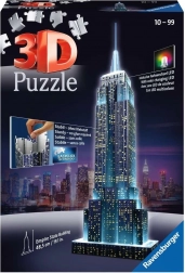RAVENSBURGER svietiace 3D puzzle Empire State Building – nočná edícia, 216 dielikov