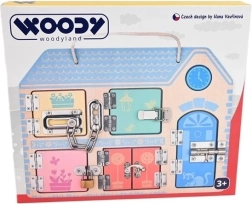 WOODYLAND Edukačná manipulačná doska so zámkami