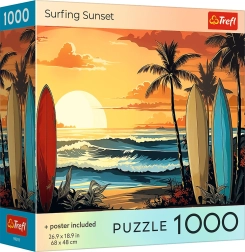 Trefl puzzle surfovanie pri západe slnka 1000 dielikov