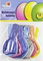 Kovové nafukovacie balóniky 26 cm – sada 10 ks
