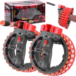 Elektrické penové blastery GROWLER – sada 2 ks s akumulátormi a šípkami s prísavkami