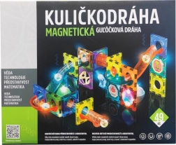 Magnetická guľôčková dráha so svetlom 49 ks