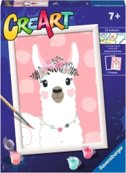 CreArt maľovanie podľa čísel – lama, žiadne dráma 18 × 24 cm