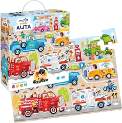 CzuCzu moto puzzle Autá – veľká skladačka pre deti