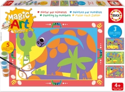 Educa maľovanie podľa čísel dinosaurus