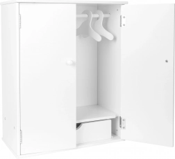 Malá noha šatní skriňa pre bábiky biela