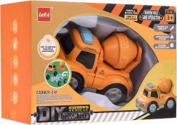 Interaktívny hračkový nákladiak s miešačkou na magnety