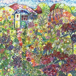 Štvorcové puzzle Modrá chalúpka 1000 dielikov