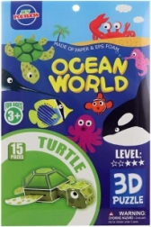3D penové puzzle korytnačka