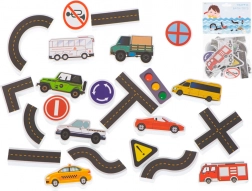 Penové puzzle do vane s motívom mesta