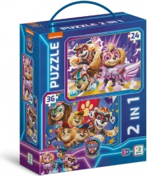 Detské puzzle Labková hliadka Labky zachraňujú svet 2v1