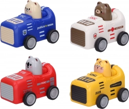 Zvieratko v autíčku naťahovacie 9 cm