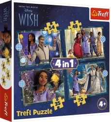 Puzzle 4v1 DISNEY Wish – splnené priania