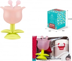 Senzorické hryzadlo v tvare kvetu ružové s puzdrom