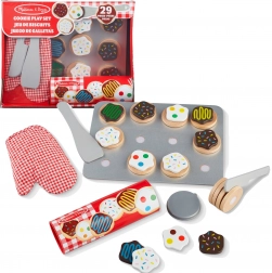 Drevená sada na pečenie a zdobenie sušienok MELISSA & DOUG Slice & Bake, 29 dielov