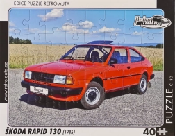 Retro autá puzzle Škoda Rapid 130 (1986) 40 dielov