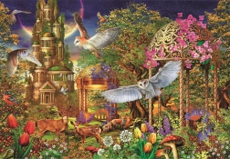 Puzzle 1500 dielikov Woodland fantasy garden