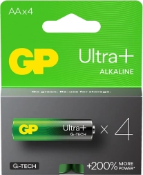 Alkalické batérie GP Ultra+ AA 4 ks