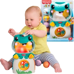 Fisher-Price interaktívna svietiaca hudobná žabka s loptičkami