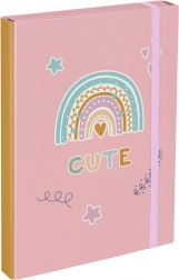 BAAGL dosky na školské zošity A4 dúha ružové