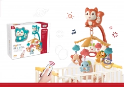 Kolotoč nad postieľku Veverička s projektorom a diaľkovým ovládačom