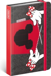 Linajkovaný zápisník Minnie Mouse 11 × 16 cm, 172 strán