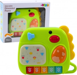 Interaktívne detské pianínko dinosaurus zelené